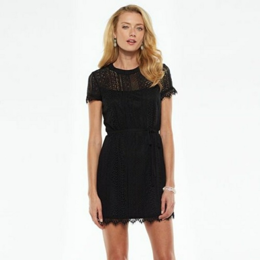 Lauren Conrad Black Lace Dress